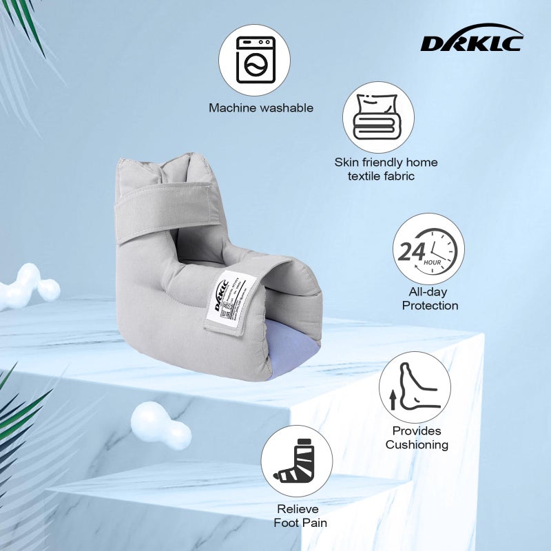 Drklc Heel Protector Cushion Pillow to Relieve Pressure from Sores and Ulcers  Adjustable Foot Pillow for Bedridden Patients Supplies  Ankle Pillow for Heel Pain(1 PC) - Image 2
